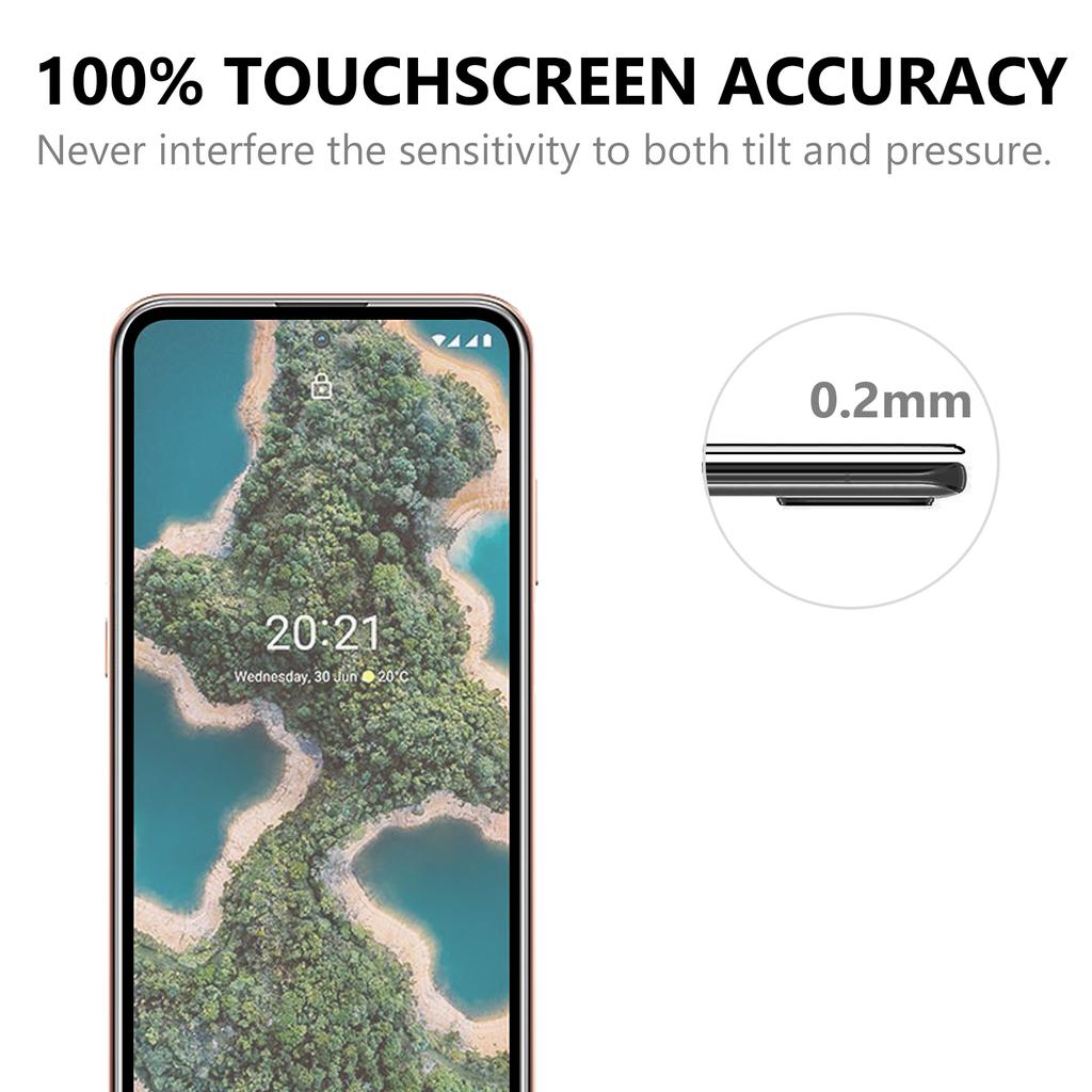 Anti-Explosion Tempered Glass Film Ultra Clear Black Edges Full Glue Screen Protector for Nokia X10/X20