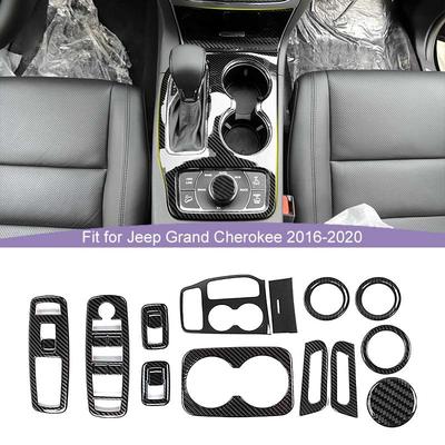  ABS Air Outlet  Decorative Panel Rear Cup Holder Decoration Cover Sticker Fit For Jeep Grand Cherokee 2016-2021 Interior Accessories
