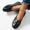New Large-size Metal-studded Leather Shoes, Women's Chic Low-heeled Loafers