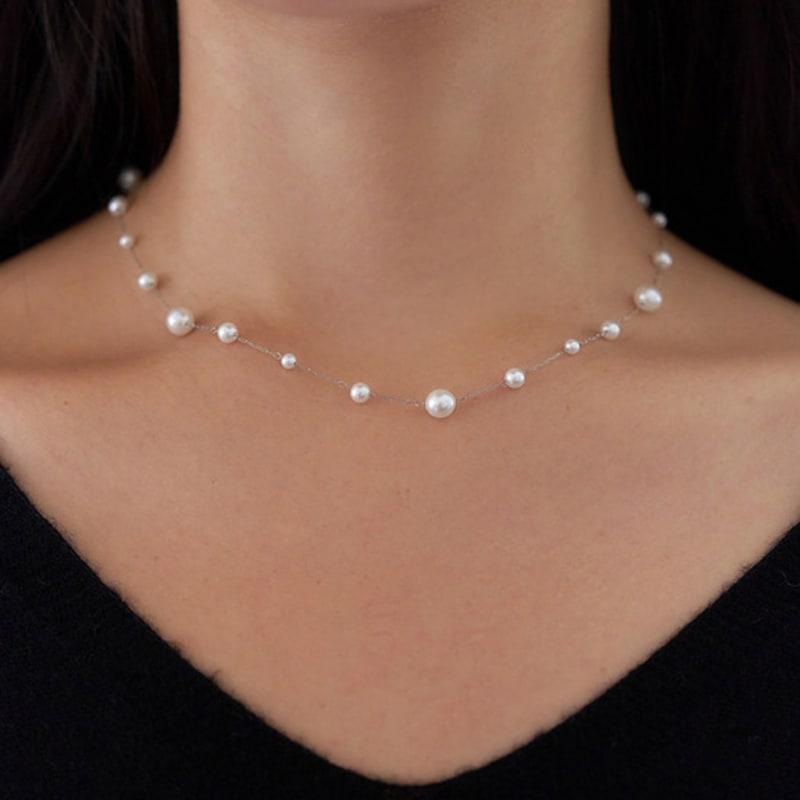 geegee pearl galaxy necklace