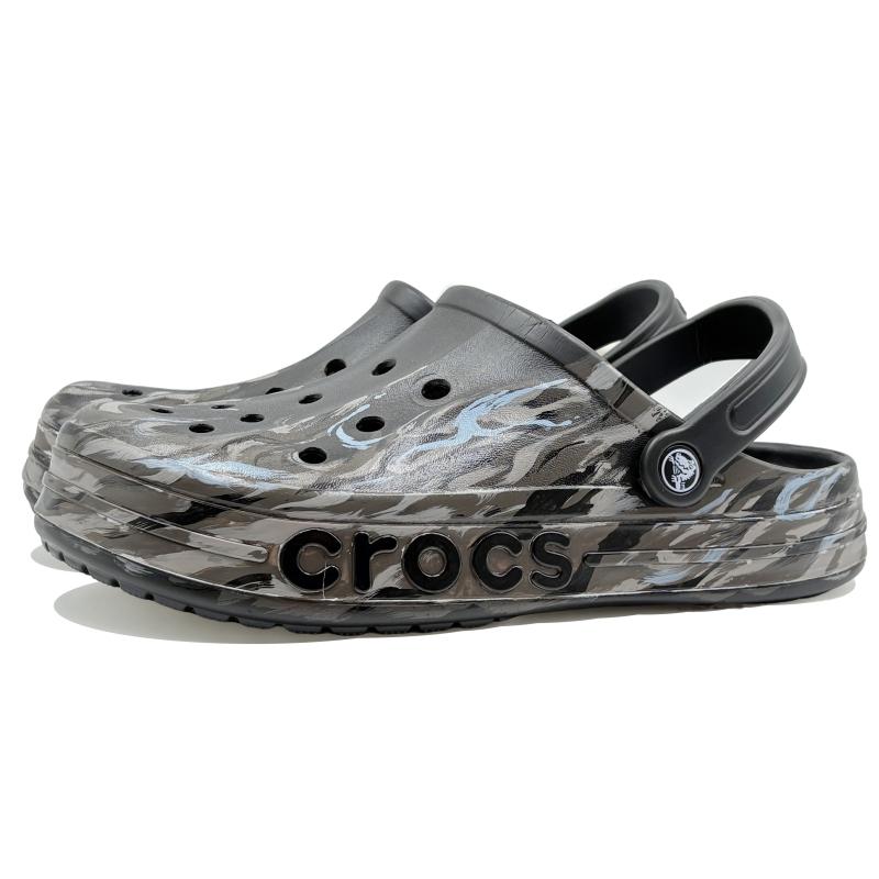 Crocs Bayaband Clog Gift Box Hesu Space Obsidian Camouflage EVA Graffiti Soft and Comfortable Hole Shoes Unisex Black