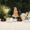 10Pcs Small Chalkboards with Wood Stand Double Sided Message Board Sign Table Number Food Sign for Wedding Party