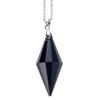 Natural Obsidian Point Pendant Necklace Pendulum for Dowsing 530 [Seki-Kira]