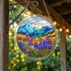 Irregular Puzzle Piece Suncatcher Acrylic Jigsaw Kit Stained Glass Style DIY Window No Glue Hanging Ornament for Home Decor Gift Women Men