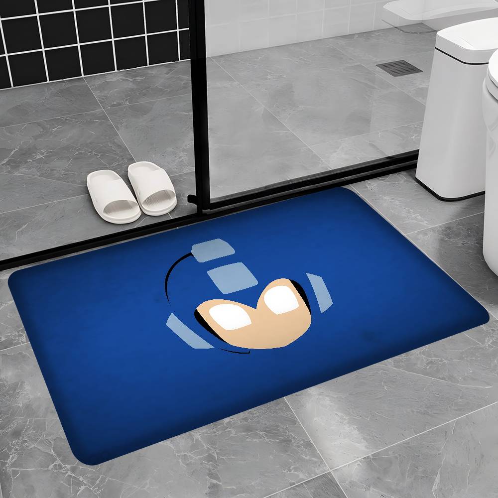 Classic Action Game R-Rockman Kitchen Mat Kids Room Bedroom Decoration Balcony Anti-Slip Doormat Living Room Alfombra