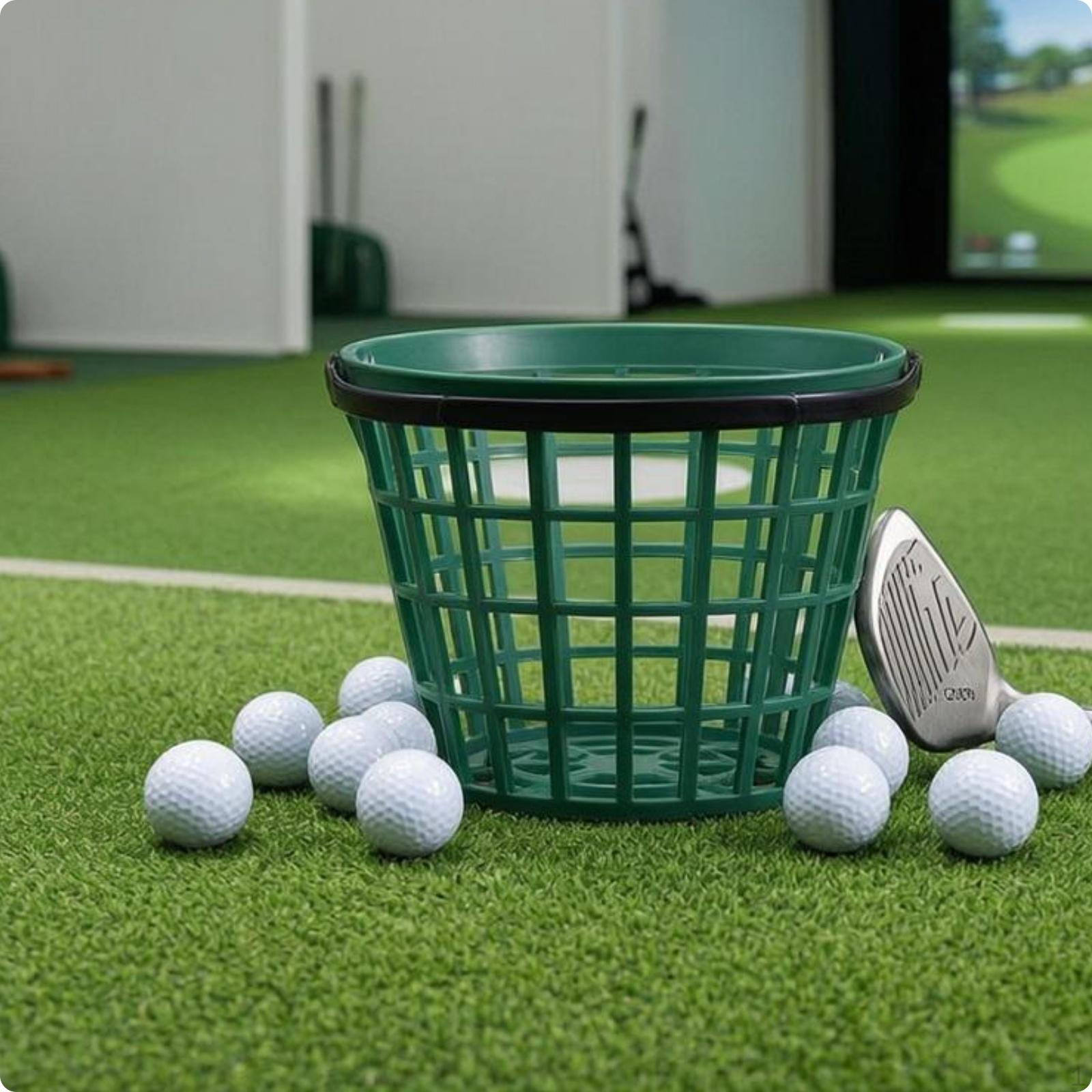Golf Ball Basket Perforated Lattice OpenTop for Driving Range 25 Balls