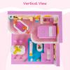 Hallisun Block Set Building Assembly Rabbit Pink Room Model 3D Puzzle Toy Miniature Mini Size Brick Brick For Adults Children Boys Girls 8 Years +