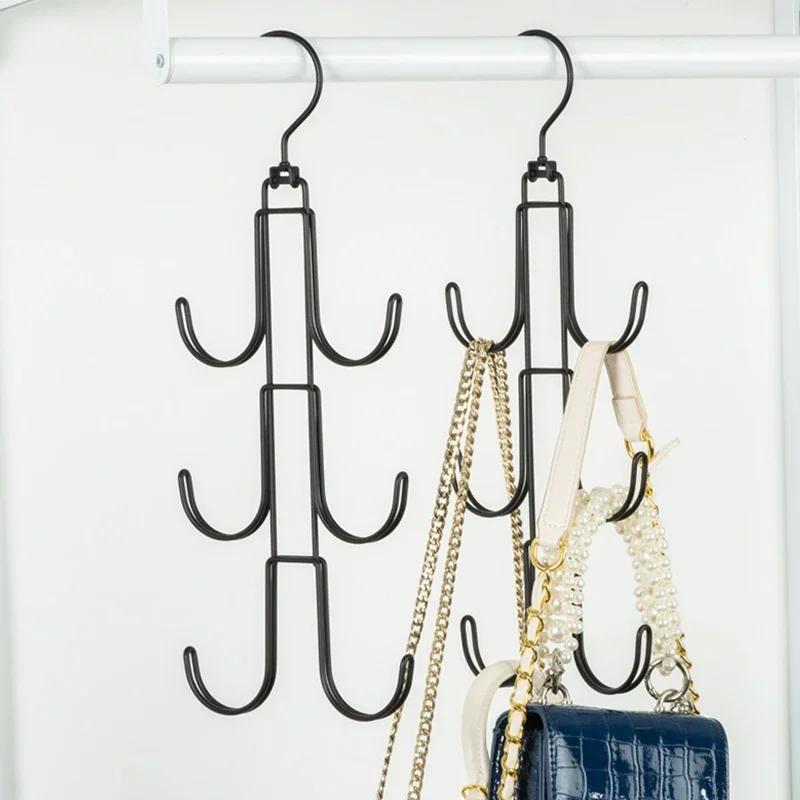 360° Rotating Handbag Hanger Multi-Layer Hanging Bag Organizer for Closet Wardrobe Space-Saving Handbag Display Hook