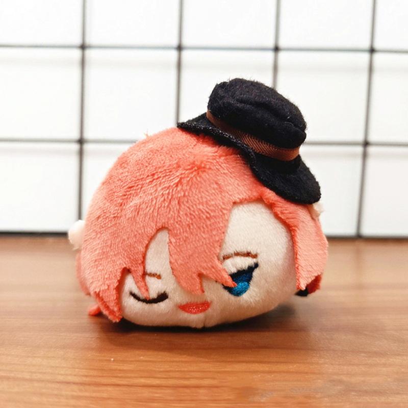 9Cm Anime Hanger Pluche Pop Zacht Speelgoed Nakahara Chuuya Dazai Osamu Ryunosuke Tas Sleutelhanger Cosplay Rekwisieten Fan Cadeaus black