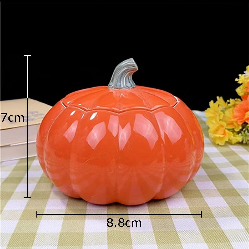 

Ceramic Pumpkin Candle Holders Desk Decoration Wedding Centerpieces Candlestick Wax Melt Burner Creative Home Aroma Container червоний