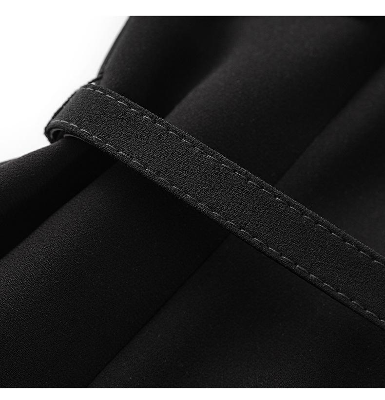 High-End Round Neck Studded Ruffle Sleeve Waist-Cinching Dress for Women - Summer Fashion