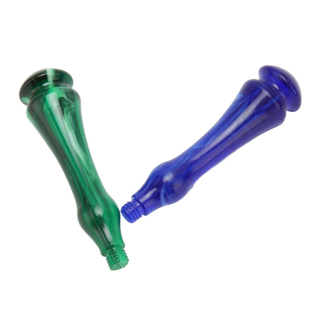 2pcs Stamp Handle Replacement Smoothly Polished Ergonomic Resin Wax Sealing Handle with Handle Screw