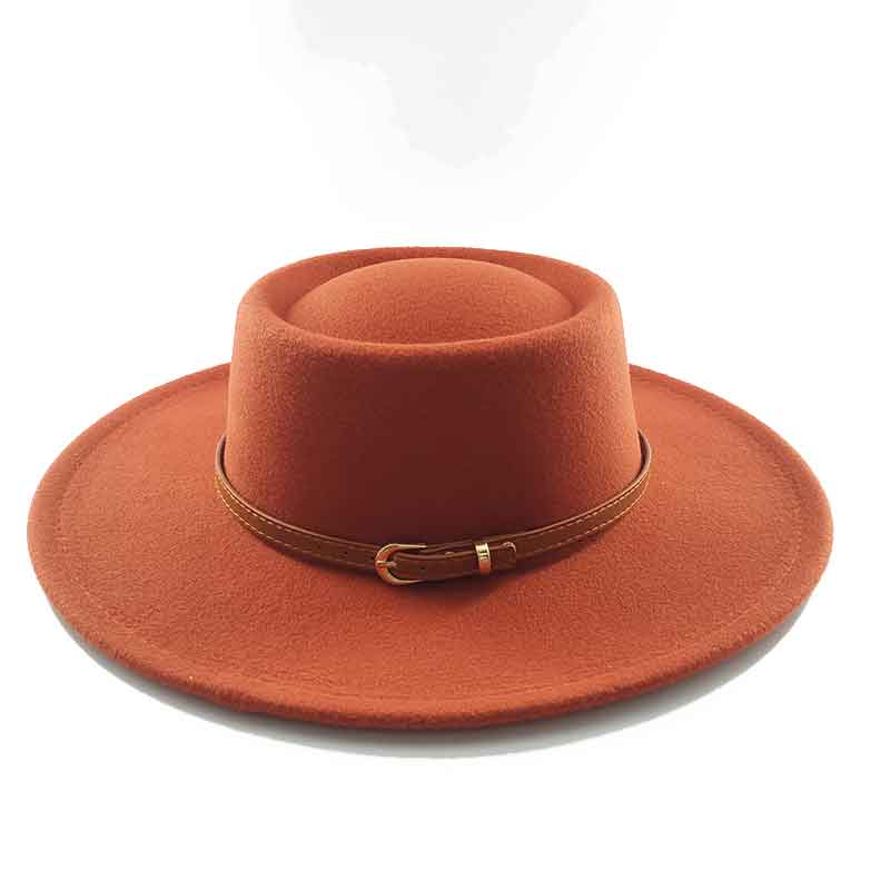 Fedora Hat for Women Men Flat Top Concave Design Autumn Winter Bow Tie Jazz Hat Colorful Unisex Fedora Wide Brim Hat Panama 2022