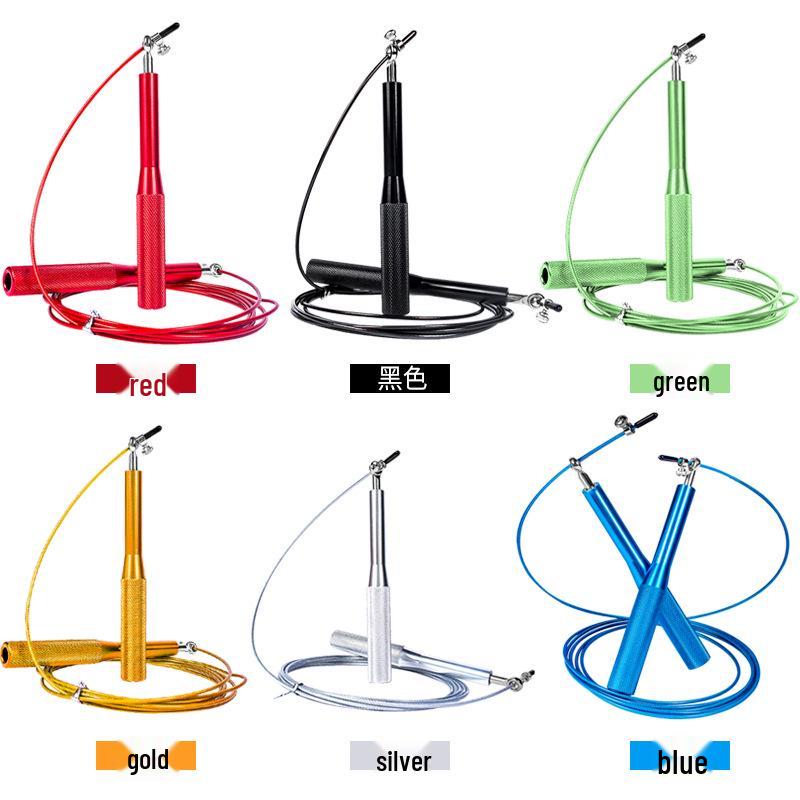 Aluminiumgriff Stahlseil Springseil für Fitness für Erwachsene & Prüfungstraining für Schüler - Professionelles Speed-Lagerdesign