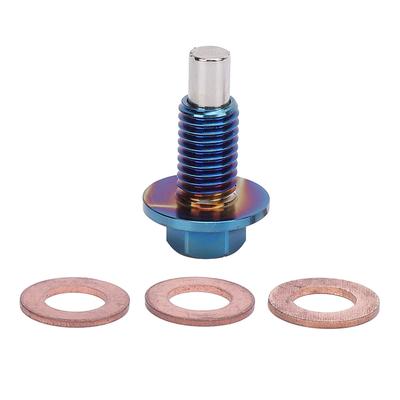 M12 X 1.75 Ölablassschraube Magnetisch Ti-Legierung Hohe Härte Effektiv Universelle Passform für Automobile