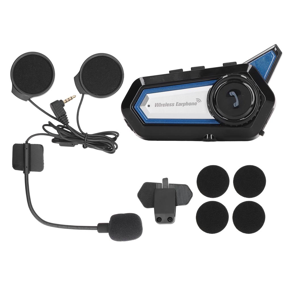 BT31 Motorcycle Bluetooth Helmet Headset Wireless Hands Free Stereo Waterproof Noise Cancelling Headset with Flashlight