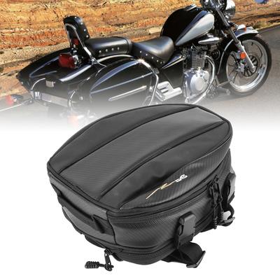 Sac de siège arrière de moto Imperméable Tissu Oxford Sac pour casque Grande capacité Sac pour porte-bagages Avec housse de pluie