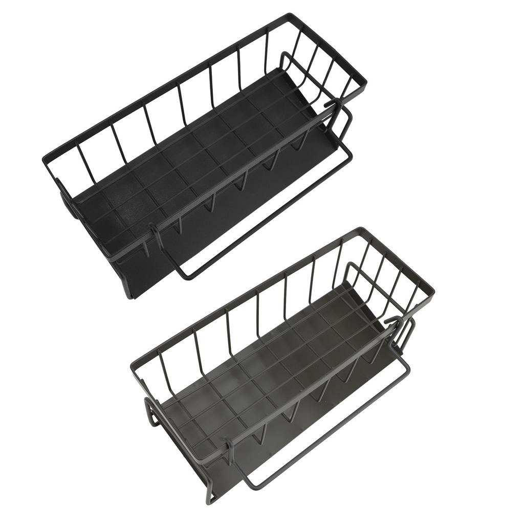 Kitchen Sink Sponge Holder Carbon Steel Multifunctional Soap Dispenser Kitchen Organizer