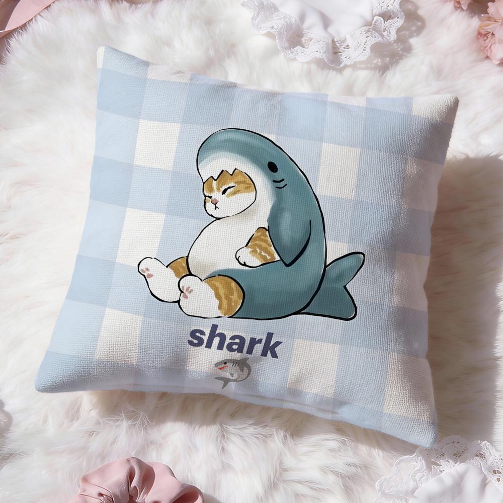 Cute M-MofusandS Cushion Cover Premium Comfort Reversible Pillow Cove -Two in One Design for Any Room & Car Interior