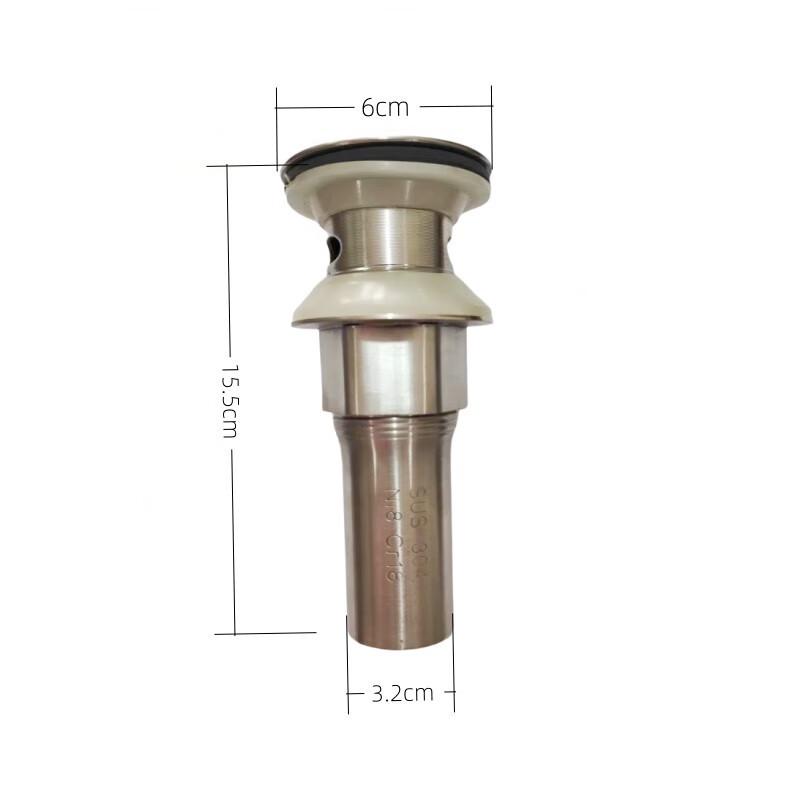 LANGZHIWEN 304 Stainless Steel Basin Pop-up Drain with Overflow