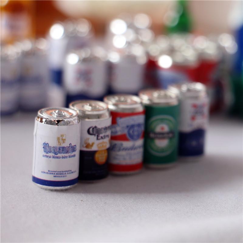 5er-Set Miniatur-Bierflaschen für 1:12 Puppenhaus Miniatur Kinderspielzeug