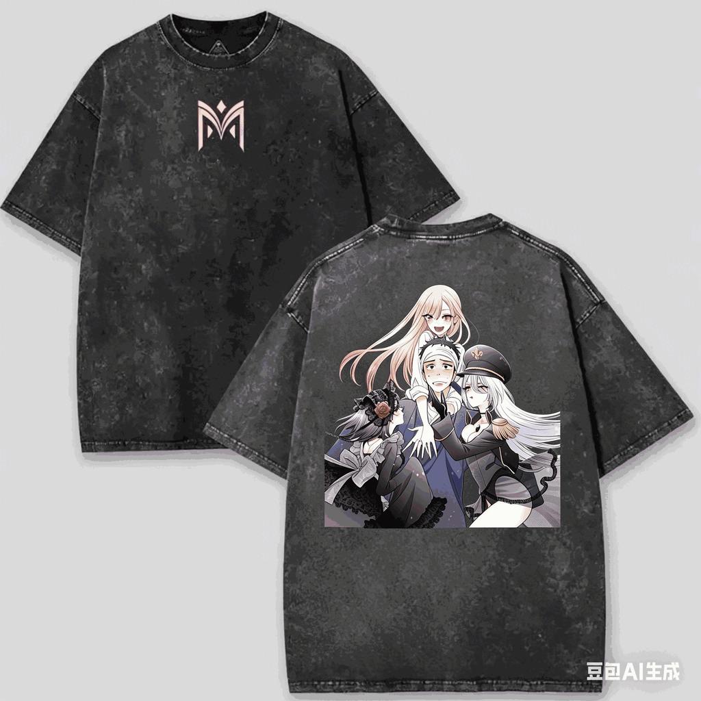 My DressUp Darling Washed Tshirt personality Clothes NewModel Anime Tshirt Year round clothing Plus Size Vintage Loose soft