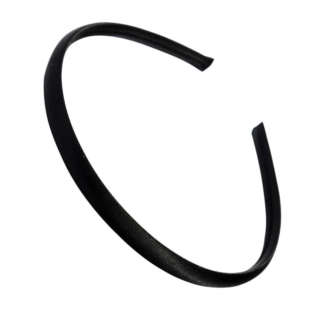 1/1.5/2cm Black Satin Headbands DIY Satin Covered Headbands White Craft Hair Headband for Girls Thin Plain Headbands