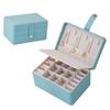 Multilayer Jewelry Holder PU Jewelry Storage Case Fashion Square Jewelry Box  Travel