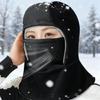 Winter Face Mask Hooded Hat With Elastic Fleece Lining Design For Winter Cycling Hiking Skiining Outdoor Activity Hat