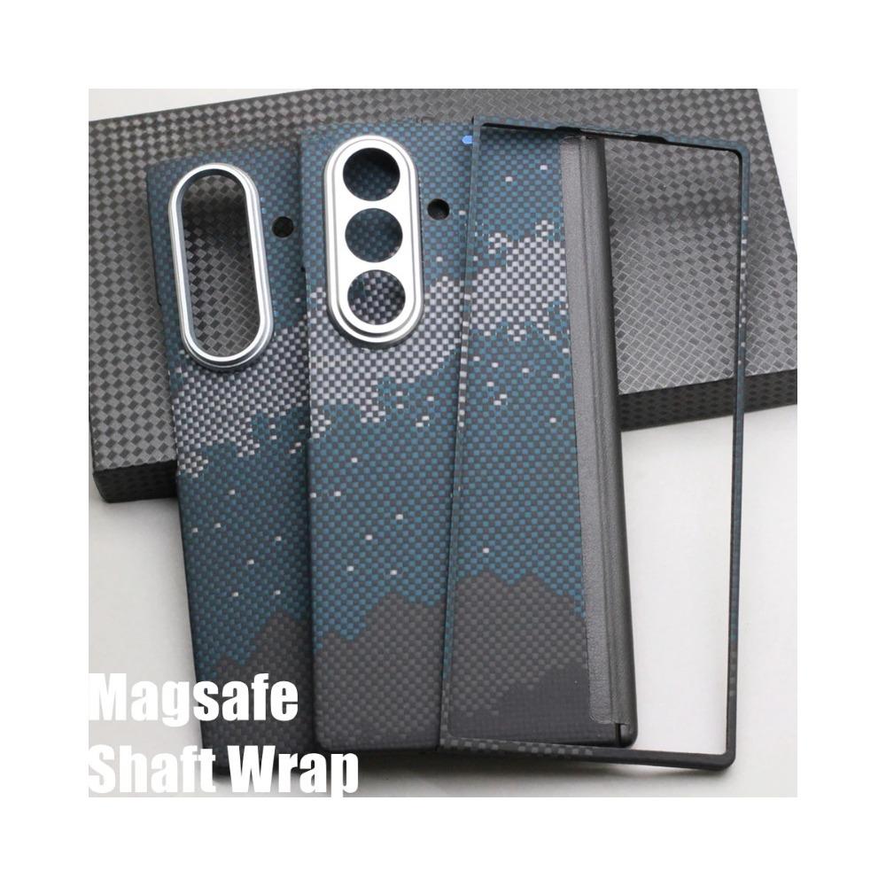 Business Sle Matt Hart Kevlar Aramid Kohlefaser Magnetische Handyhülle für Samsung Galaxy Z Fold 7 Magsafe Kabelloses Laden Stoßfest Schutzhülle