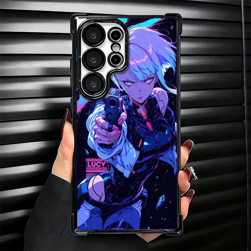 E-Edgerunners Anime Lucy Weiche Handyhülle Für Samsung Galaxy S26 Ultra S25 Edge S24 FE S23 Plus S22 S21 + S20 Galvanisiert Anti-Fall F
