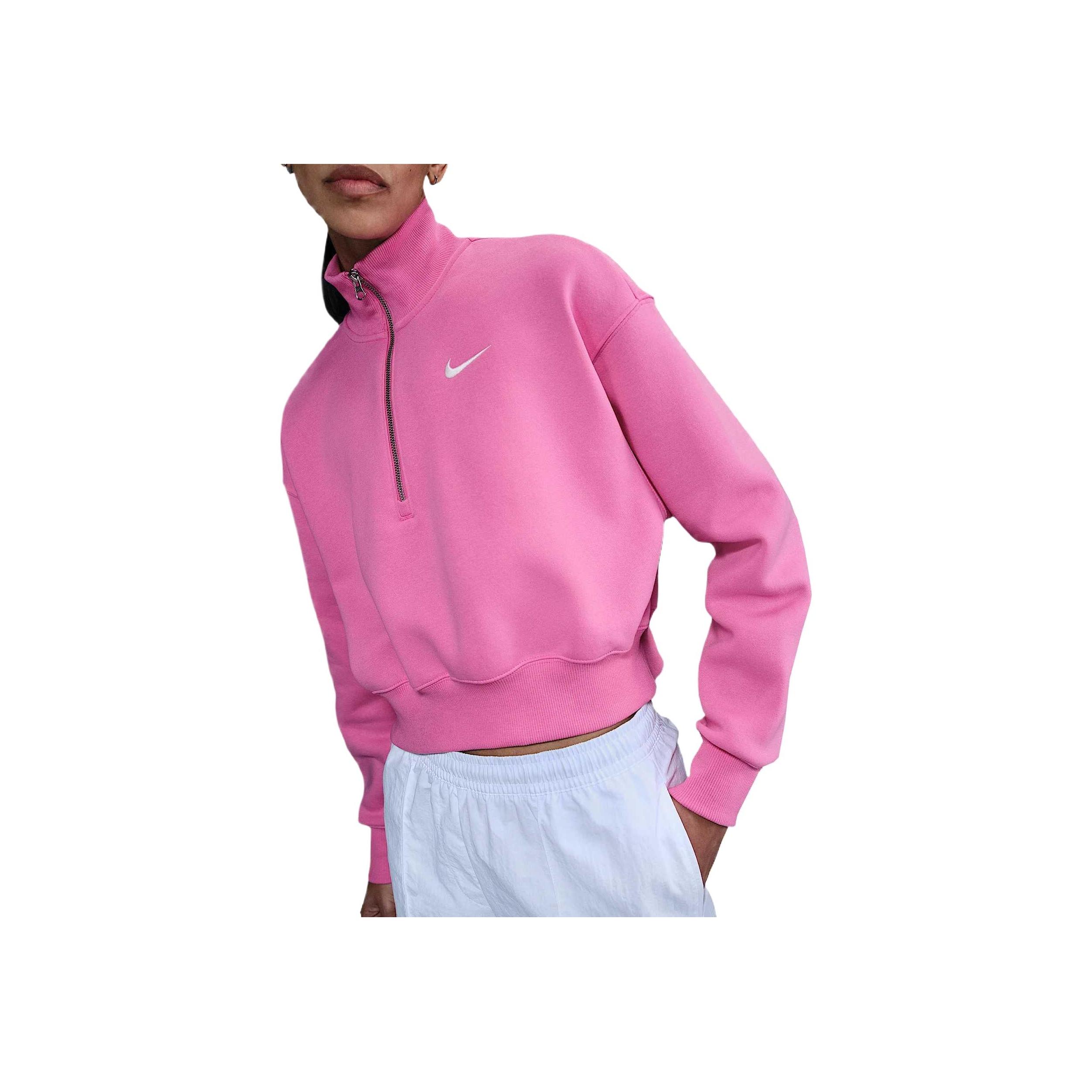 Nike Спортивная одежда Phoenix Fleece Удобная Стильная Простая Толстовка Женские топы Розовый DQ5767-675