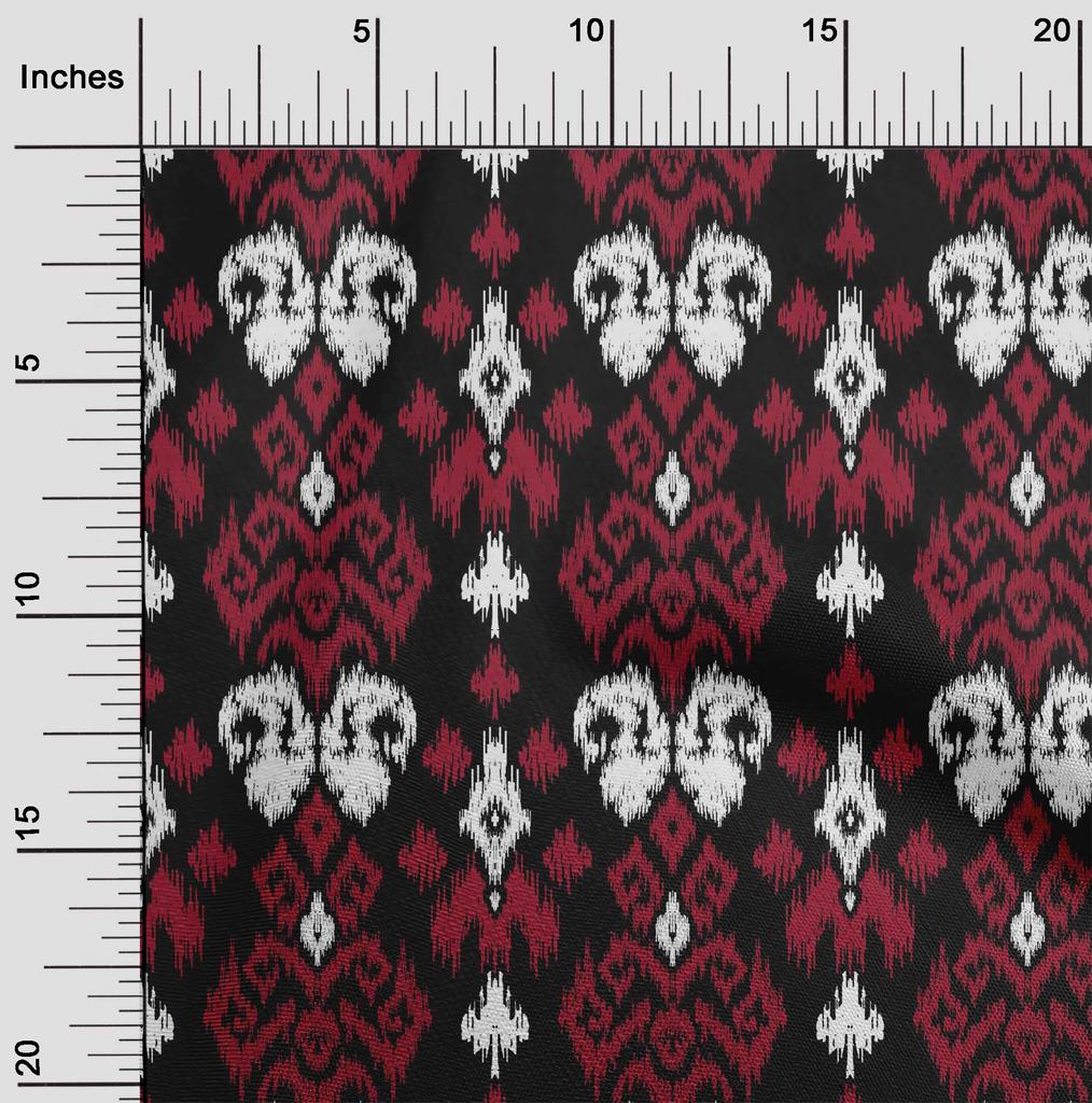 oneOone Cotton Flex Fabric Paisley Ikat Print Fabric BTY 40 Inch Wide