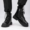 Men's Leather Boots Four Seasons Outdoor Casual Hiking Boots Retro Fashion Work Boots Thick Bottom Ankle Boots Anti-slip 2025
