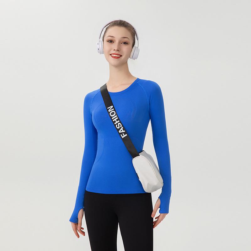 Women's Quick-Dry Long Sleeve Sports Top - Tight-Fit, Sweat-Wicking Yoga & Running Shirt