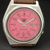 VINTAGE SEIKO 5 AUTOMATIC 7009A JAPAN MENS PEACH COLOR DIAL WATCH a709120-1