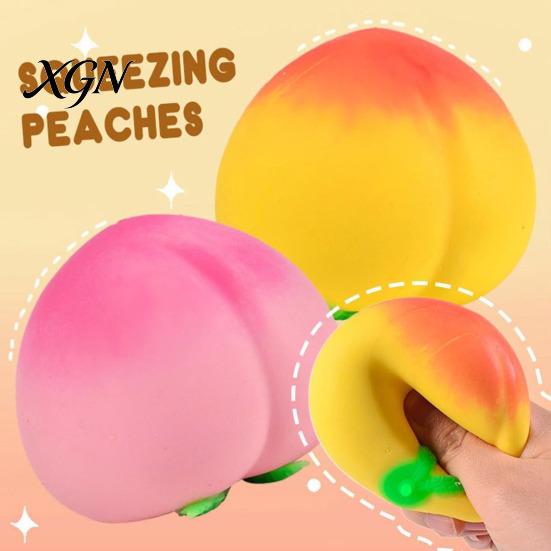 Simulated Fruit Stress Ball 1/2/3Pcs Fake Juicy Peach Squeeze Toy Slow Rising Relief Sensory Fidget Decompression Gift