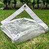 LTCANOPY Clear Tarp, 1.55m X 2.15m, 500g/m² Waterproof Vinyl Clear Sheet with Grommets, Double Seam Reinforced Plastic Edges, Durable Ripstop Tarp