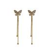 Korean Style Two-Way Butterfly Tassel Earrings - Fresh and Elegant Summer 2022 Edition
