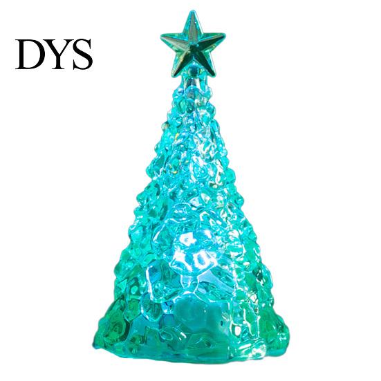 Shimmering Holiday Desktop Decor Glowing Christmas Tree Night Light, Mini Lighted with Star, Indoor Modern Minimalist Atmosphere Faux Crystal Tabletop