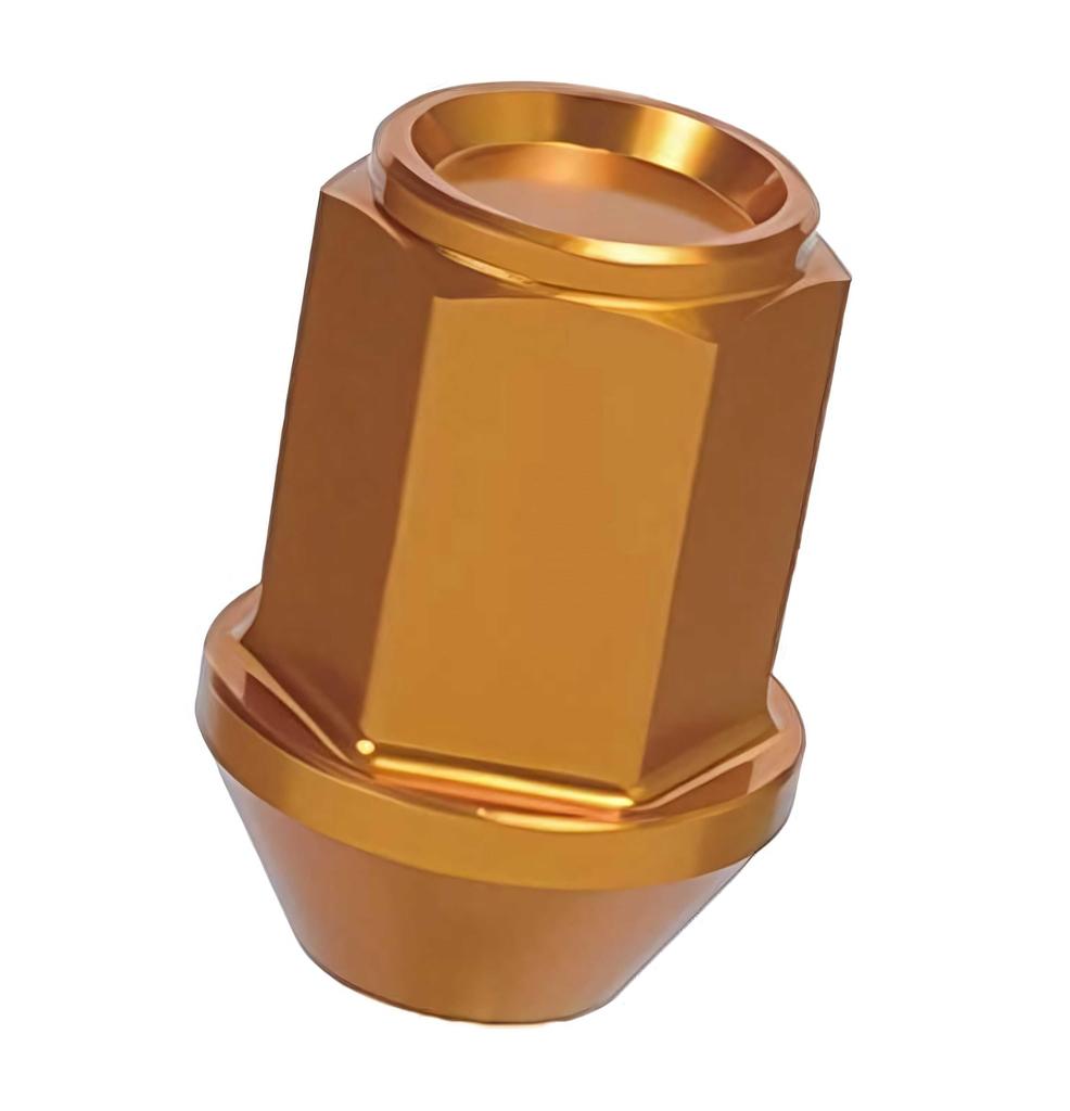 Kyoei Sangyo LEGGDURA RACING Lock & Nuts, M12 x P1.5, 16-Piece Set, Yellow Gold, KIC16O