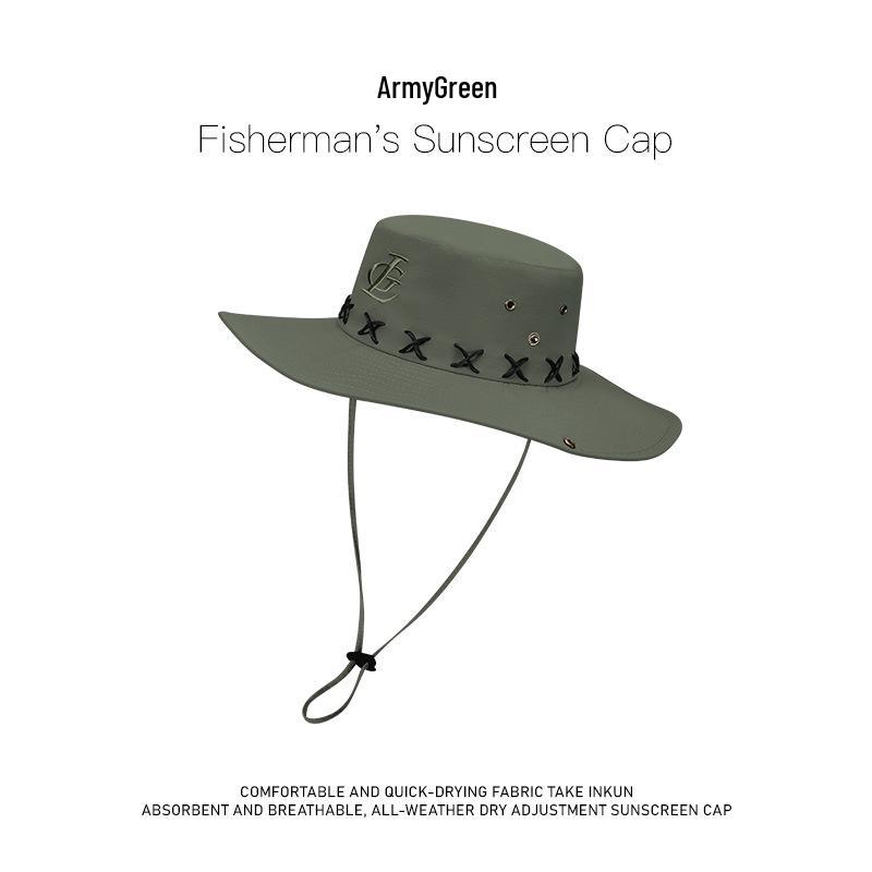 Men's UV Protection Wide Brim Waterproof Sun Hat for Fishing, Hiking, and Outdoor Activities