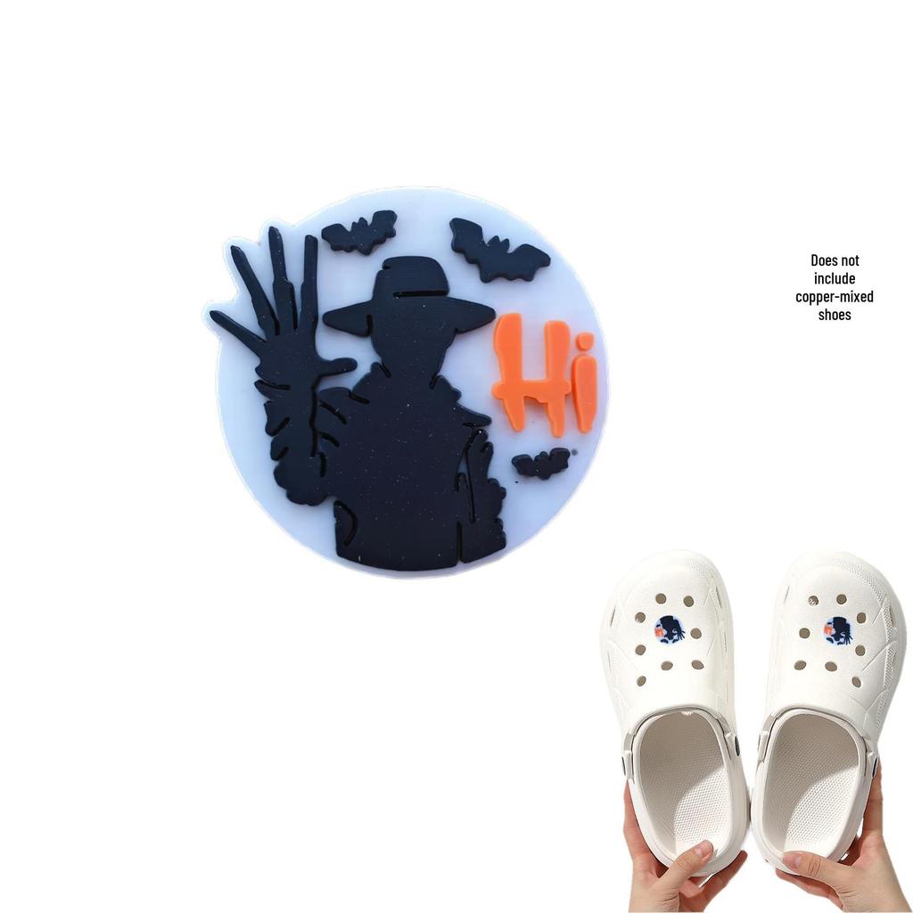 Halloween Cartoon Shoe Charms - Cute Detachable Accessories for Cross-Border Shoes