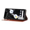 Genuine Leather Phone Cover For Google Pixel 7a,Crazy Horse Texture Magnetic Anti-drop Phone Case with Stand Wallet