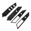 4pcs Door Armrest Window Switch Trim Carbon Fiber Style Replacement for Mitsubishi Pajero Montero Shogun Sport 19‑21