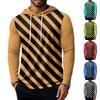 Men's Short Sleeve Hoodie Cotton Hooded T Shirts Lightweight Sweatshirt Hoodies Pullover