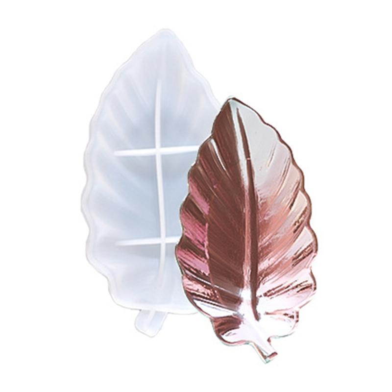 Tray Coaster Resin Mold Serving Board Mold Leaf Shaped Fruit Tray DIY Mold Tea Tray Organizer Box Dish Silicone Mold