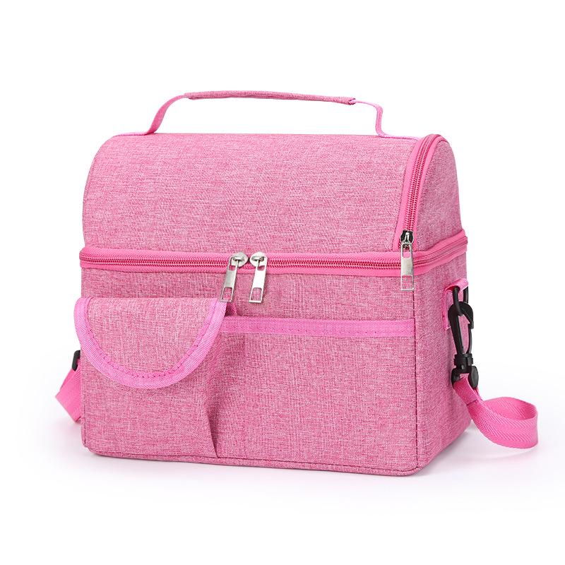 Large-Capacity Insulated Crossbody Lunch Bag for Picnics and Outdoors