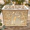 With Lock Wooden Envelope Box 22.5x15x15cm Wooden Money Box DIY DIY Card Box  Bridal Shower