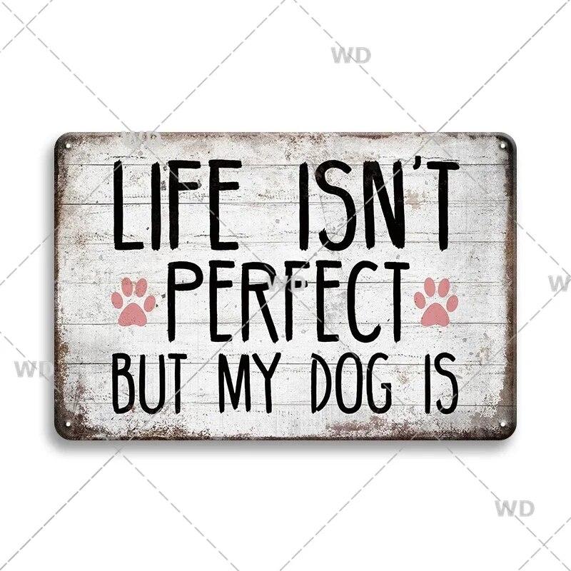 Retro Funny Sentence Tin Sign Decorative Vintage Plaque Metal Sign Decor Metal Plate for Garage Man Cave Bar Pub Home Wall Decor
